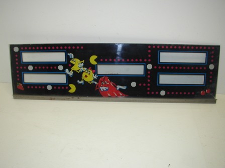 Mr & Mrs Pac-Man Pinball Lower Backglass (Item #24) (Paint Flaking Lower Right Corner By Cherries) $46.99